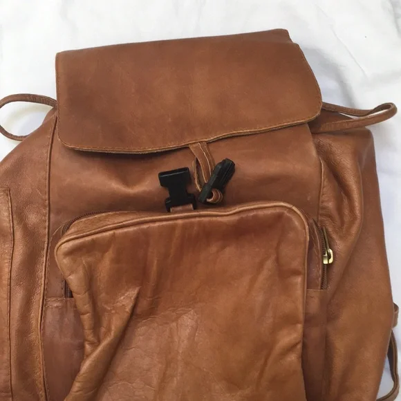 Unisex Leather Backpack - Picture 8 of 16